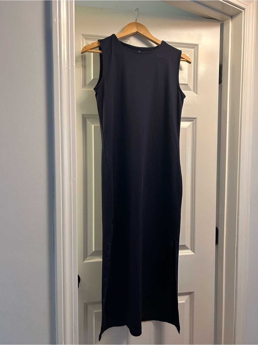 Dudley Stephens Sleeveless Navy Maxi Sheath Dress - Elegant Everyday Style